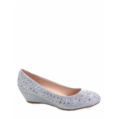 Nuevos zapatos Forever Olivia K para mujer adorables de tacón bajo con cuña fáciles zapatos de salón bajos talla 7 Foto 1 de 4