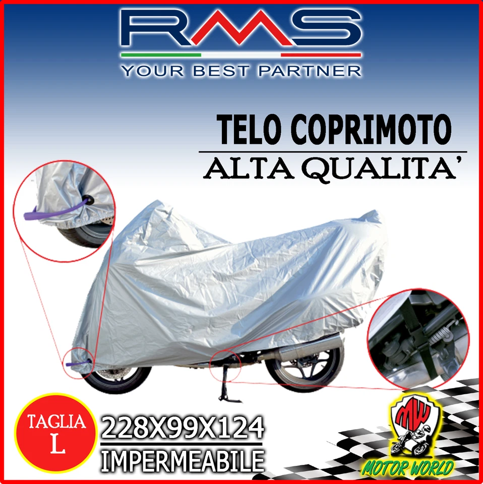 TELO MOTO SCOOTER COPRIMOTO IMPERMEABILE PER HONDA CB 1000 R HORNET 600 TG. L - Immagine 1 di 1