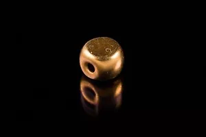 1 pcs. HANDMADE 18K ANTIQUE STYLE SOLID SPACER GOLD BEAD INDIA - Picture 1 of 4