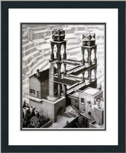 M.C. Escher - Waterfall Custom Gallery Framed Print - Picture 1 of 2