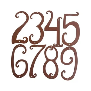 House Numbers Antique Style Rustic Powder Coated Metal House Number NOS - Picture 1 of 17