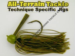 All Terrain Tackle Jigs AT Rattling Wood Flipping Choice of Color and Size - Picture 1 of 14