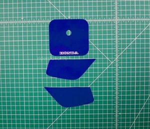 1988 - 1999 Z50R decals Dk. Blue 3pc number plate sticker graphic Z50 Minibike - Bild 1 von 2
