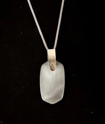 Kendra Scott Colgante Collar Largo Gris/Rodio Ajustable Foto 1 de 4