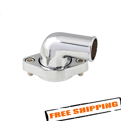 Cuello de agua cromado estilo junta tórica de 90 grados Mr. Gasket 9142G para Chevrolet V8 67-75 Foto 1 de 2