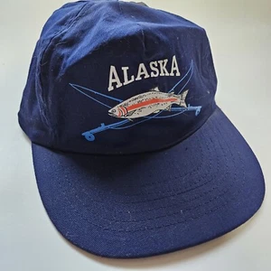Cappello Camionista Vintage Alaska Steelhead Salmone Snapback Berretto Logo Regolabile Pesce - Foto 1 di 6
