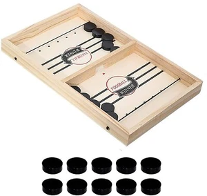 Fast sling Puck game Wood Foosball table top game, T392 - Picture 1 of 2
