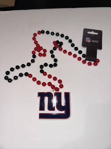 NFL NEW YORK GIANTS  BEADS with MEDALLION NECKLACE NFL FOOTBALL Tailgating New Cover