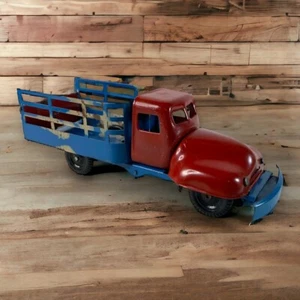 Conjunto de acción de choque de camión de juguete Trik-Truk de metal de acero de colección de los años 40 (no funciona - Imagen 1 de 14