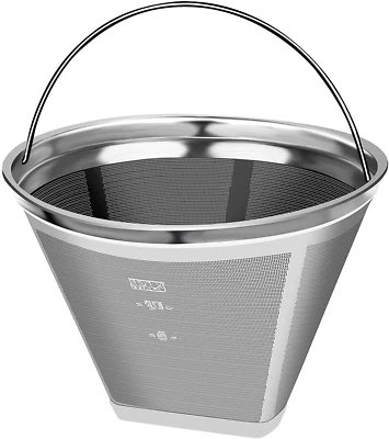 #4 Reusable Permanent Cone Coffee Filters, 8~12 Cup Size 4 Coffee Filters, Perfe - Image 1 of 4