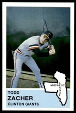 1982 Fritsch Clinton Giants Todd Zacher Clinton Giants #8