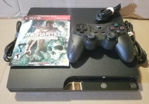 Sony PlayStation 3 PS3 Slim Console CECH-2501B 320GB W Controller & Cords - Picture 1 of 4