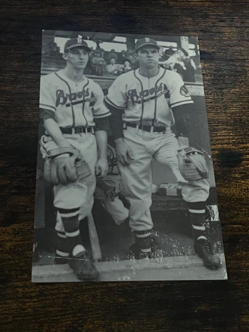 VINTAGE 1985 TCMA BOSTON BRAVES WARREN SPAHN JOHNNY SAIN POST CARD Cover