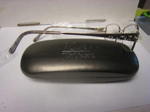 FLEUR DE LIS Eyeglass Frames L123  in BLACK/gol 55-16-14-32v With Generic case - Picture 1 of 7