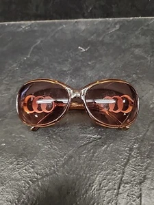 Vtg Elle Sunglasses Brown And Gold EL 18053 Color535 60 16-128mm Beautiful Retro - Picture 1 of 10