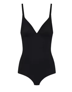 BNWT Bye Bra Sculpting Bodysuit Black Medium Body Smooth Wirefree High Control - Bild 1 von 9