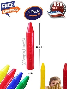 Crayon Shaped Coin Savings Bank 20" Tall - Child Room Party Decoration (Pk of 1) - Picture 1 of 13
