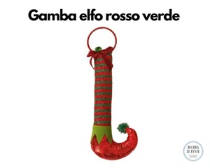 1 decorazione gamba elfo natale, elfo di natale, decorazione elfo Babbo Natale - Foto 1 di 11
