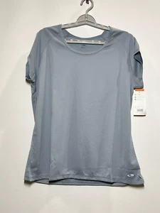 C9 Champion Women's Duo Dry Athletic Scoop Neck Semi-Fit T-Shirt - Quartz Gray L - Picture 1 of 2