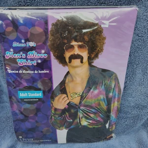 Disco 70's Men's Shirt Retro Suit Yourself Fancy Dress Halloween Adult Costume - Picture 1 of 3