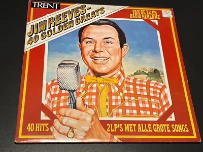 Jim Reeves - 40 Golden Greats - Double Vinyl Record LP Album - RCA Netherlands - Image 1 of 4