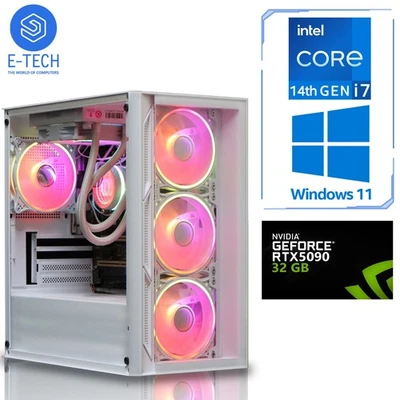 Gaming PC Intel i7 14700KF 64GB DDR5 32GB NVIDIA RTX 5090 2TB M.2 SSD Windows 11 - Image 1 of 4
