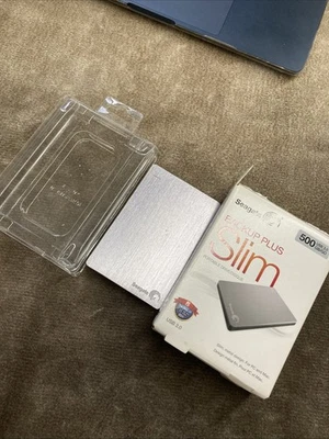 Seagate Backup Plus Slim 500GB USB 3.0 Portable External Hard Drive - Image 1 of 4