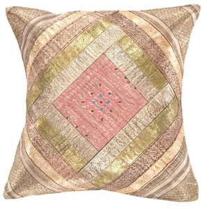 Vintage Sari Seide Quadrat Kissenbezug 16" - Bild 1 von 3