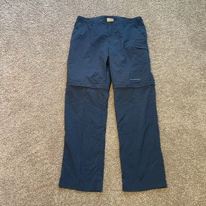 Columbia PFG Convertible Pantalones de Senderismo Para Hombres Pequeños Azul Rodilla Cremallera Pantalones Cortos Aire Libre - Imagen 1 de 10