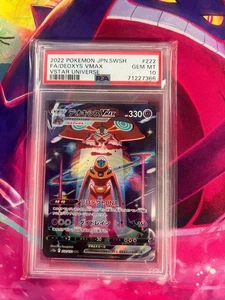 Deoxys Vmax 222/172 PSA Graded 10 VStar Universe Japanese Pokemon TCG - Picture 1 of 1