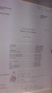 Doctor Who - MISSION TO THE UNKNOWN -   BBC vault copy camera script    41 pages - Bild 1 von 9