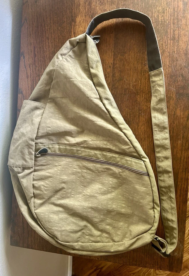 Ameribag Healthy Backpack Crossbody Sling Bag Tan Nylon Size Large - Image 1 of 4