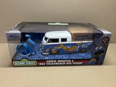 Jada Toys Sesame Street Cookie Monster y Volkswagen Bus 1962 1:24 CAJA DAÑADA Foto 1 de 4