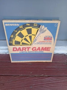 NEW Regent Vintage Dart Game 2 Sided Board Game w 6 Metal Darts NOS Model 51873 - Picture 1 of 2