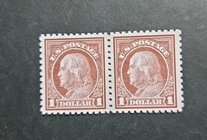 US Stamps SC# 518b 1917 $1 Franklin Replica Pair - Picture 1 of 2