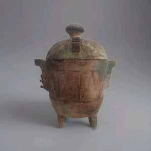 Vase chinois ancienne dynastie en jade récipient rituel pot avec couvercle - Picture 1 of 14