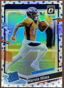 2023 Panini Donruss Optic - #231 Marvin Mims - Stars Prizm Rated Rookie (RC) - Picture 1 of 4