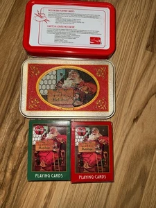 De colección 1998 Coca Cola Coca-Cola Nostalgia Navidad Papá Noel Tarjetas de Juego en Lata - Imagen 1 de 5