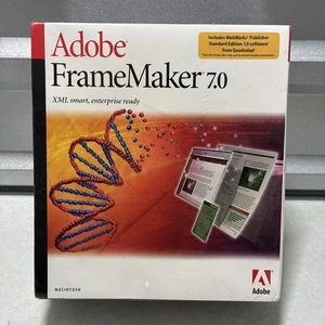 Adobe FrameMaker 7.0 for Mac Macintosh Full Retail W/ Quadralay *NEW* - Picture 1 of 5