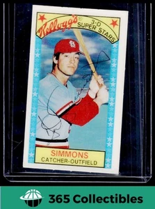 1979 Kellogg's 3-D Super Stars Ted Lyle Simmons #2 Baseball St. Louis Cardinals - Picture 1 of 2