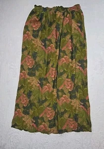 Momoni Edera Maxi Skirt Floral Green Pink Skirt Size 42 US Size 10 Italy Boho - Picture 1 of 8