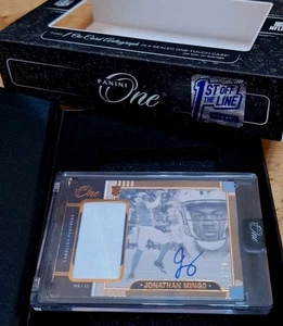 2023 PANINI ONE JONATHAN MINGO /49 AUTO PATCH RC PANTHERS FOTL. NO RESERVE  - Picture 1 of 5