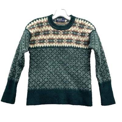 Suéter Nórdico De Lana Polo Ralph Lauren De Colección Para Mujer XS Verde Cabina Academia Foto 1 de 4