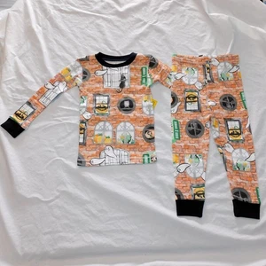 NEW Baby Halloween 2 pce Pajamas 18 Months Unisex Ghost Pumpkin Apartment Pjs - Picture 1 of 3