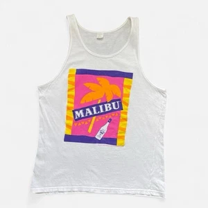 Vintage 90s Malibu graphic print vest L - Picture 1 of 7