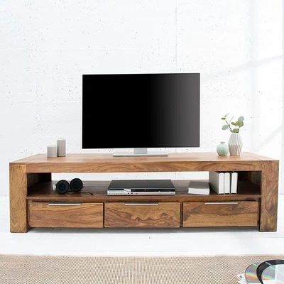 Massives TV-Board MAKASSAR 170cm Sheeshamholz Lowboard TV-Schrank Palisander - Bild 1 von 4