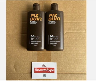 2x Piz Buin Moisturising Sun Lotion 30 SPF High 200ML (PACK OF 2) Brand New - Image 1 of 2