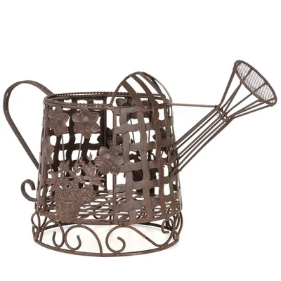 Deko Übertopf Gießkanne für Pflanzen Blumen Vase Deko Topf Pflanztopf Korb Kanne - Bild 1 von 4