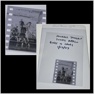 MICHAEL JORDAN Chicago Bulls 1990s NBA Original 35mm Negative B&W CRYSTAL CLEAR - Bild 1 von 4