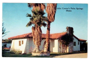 Eddie Cantor's Palm Springs Home California CA Postcard Posted 1957 Palm Trees - Picture 1 of 2